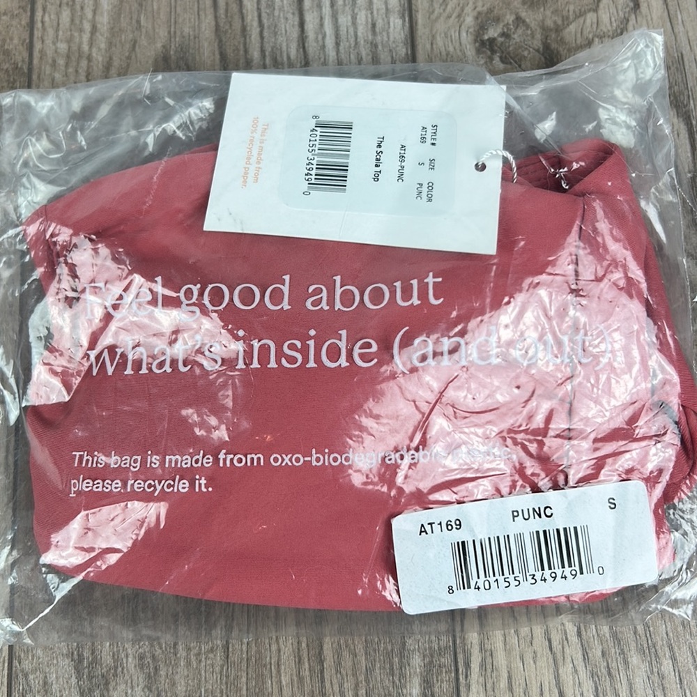 NWT Andie Swim The Scala Top deep coral punch S - Picture 5 of 7